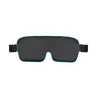 Black and jewel blue silk sleep eye mask