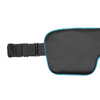 Black and jewel blue silk sleep eye mask