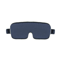 Dark blue and natural white silk sleep eye mask