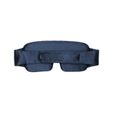 Adjustable dark blue silk sleep eye mask for side, stomach sleeper