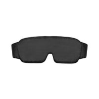Adjustable black silk sleep eye mask for side, stomach sleeper
